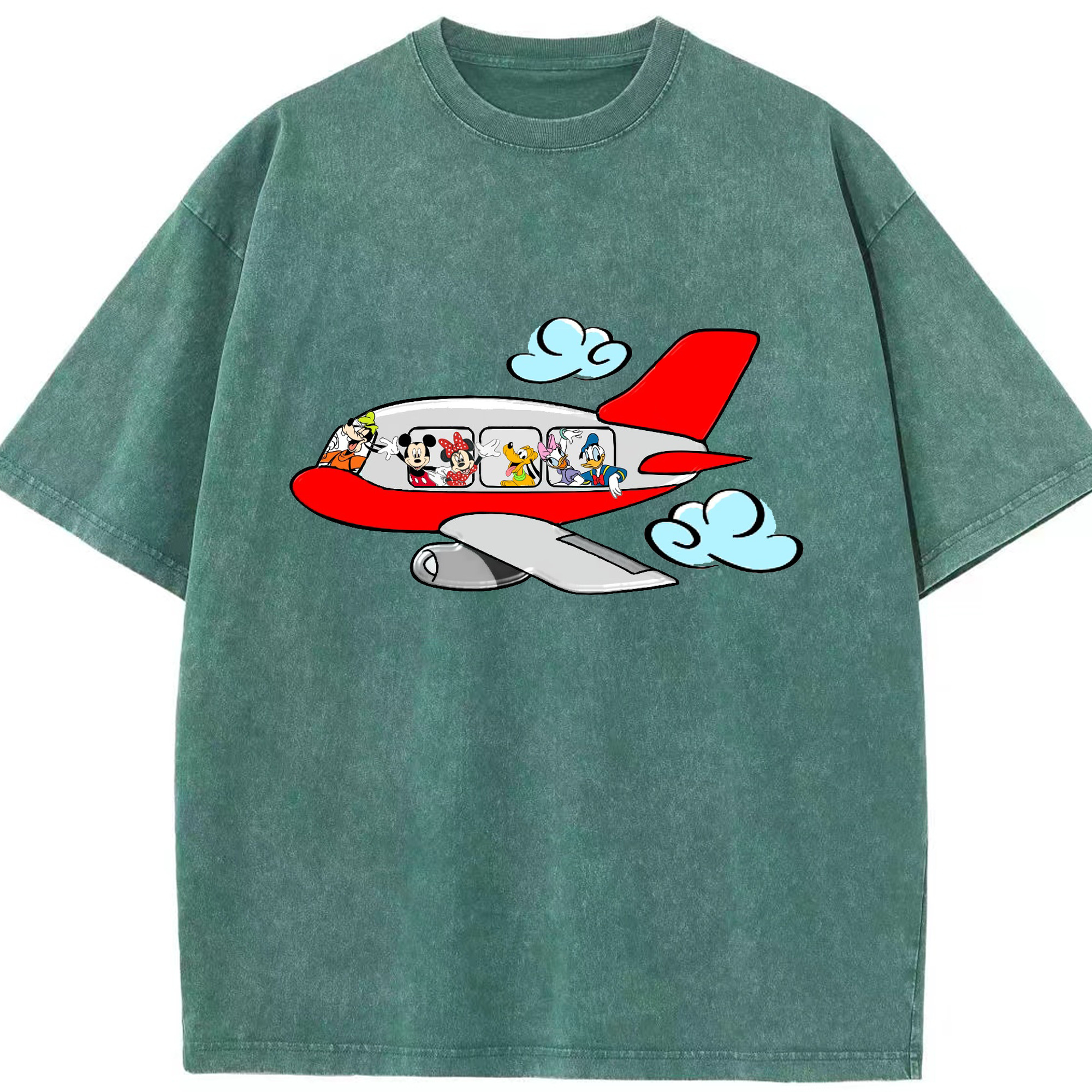 （画像用） ミッキーマウス Mickey Mouse 綿100% ヴィンテージ風 半袖Tシャツ（フロントプリント）